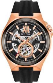 Японские наручные  мужские часы  98A177. Коллекция Maquina Bulova