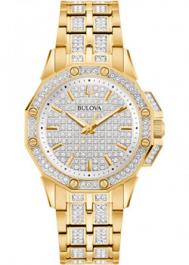 Японские наручные  женские часы  98L302. Коллекция Crystal Octava Bulova