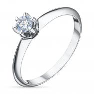 Классическое кольцо из серебра э0612кц05153100_white ЭПЛ Даймонд