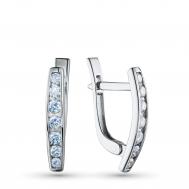 Серьги из серебра э0612сг08200109_white ЭПЛ Даймонд