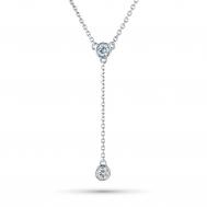 Колье из серебра э0612кл11171400_white ЭПЛ Даймонд