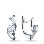 Серьги из серебра э0612сг06102200_white ЭПЛ Даймонд