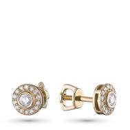 Пусеты из желтого золота с бриллиантами э0301пс02150500 ЭПЛ Даймонд