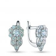 Серьги из серебра э0612сг01230352_white ЭПЛ Даймонд