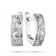 Серьги из серебра э0612сг09152600_white ЭПЛ Даймонд