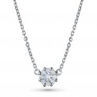 Колье из серебра э0612кл09160600_white ЭПЛ Даймонд