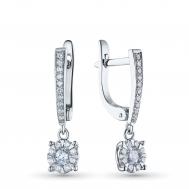 Серьги из серебра э0612сг01210953_white ЭПЛ Даймонд