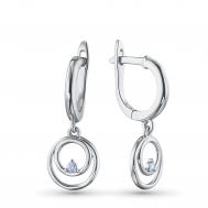 Серьги из серебра э0612сг10172800_white ЭПЛ Даймонд