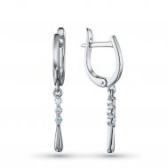 Серьги из серебра э0612сг03185100_white ЭПЛ Даймонд