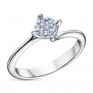 Кольцо из серебра э0612кц09200304_white ЭПЛ Даймонд