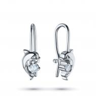 Серьги из серебра с бриллиантами э0601сг06210503 ЭПЛ Даймонд