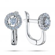 Серьги из серебра э0612сг08184000_white ЭПЛ Даймонд