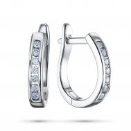 Серьги из серебра э0612сг03100700_white ЭПЛ Даймонд