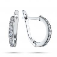Серьги из серебра э0612сг03080400_white ЭПЛ Даймонд