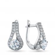 Серьги из белого золота э4712сг02115200_white ЭПЛ Даймонд