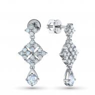 Пусеты из белого золота э4012пс07240388_white ЭПЛ Даймонд