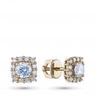 Пусеты из желтого золота э0312пс02181600_white ЭПЛ Даймонд