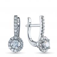 Серьги из серебра э0612сг06165200_white ЭПЛ Даймонд
