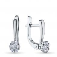 Серьги из серебра э0612сг04152800_white ЭПЛ Даймонд