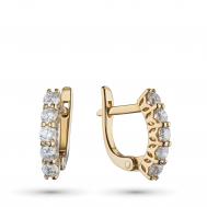 Серьги из желтого золота с бриллиантами э0301сг05210701 ЭПЛ Даймонд