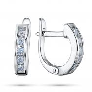 Серьги из серебра э0612сг05102300_white ЭПЛ Даймонд