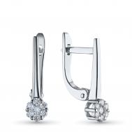 Серьги из серебра э0612сг10134800_white ЭПЛ Даймонд