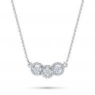 Колье из серебра э0612кл09190270_white ЭПЛ Даймонд