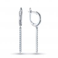Серьги из серебра э0612сг01183500_white ЭПЛ Даймонд