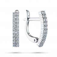 Серьги из серебра э0612сг04210303_white ЭПЛ Даймонд
