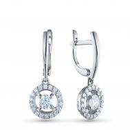 Серьги из серебра э0612сг04210018_white ЭПЛ Даймонд