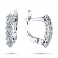 Серьги из серебра э0612сг01210112_white ЭПЛ Даймонд