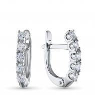 Серьги из серебра э0612сг02210103_white ЭПЛ Даймонд