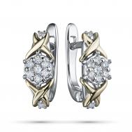 Серьги из белого золота с бриллиантами э4101сг02203650 ЭПЛ Даймонд