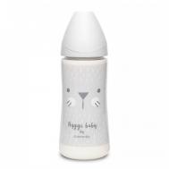 Бутылочка  Hugge Baby с круглой силиконовой соской (3 позиции) 360 мл Suavinex