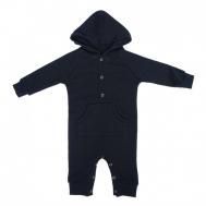 Комбинезон с капюшоном из футера однотонный Кенгуру BigLoveMary