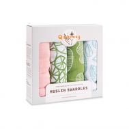 Пеленка  муслиновая для новорождённых 112х112 см 4 шт. Qwhimsy