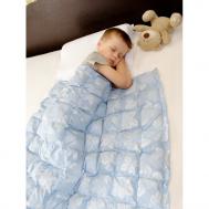 Одеяло  утяжеленное детское с лузгой гречихи 90*120 (88 ячеек по 30гр) ТИК 2,8 кг БИО-ТЕКСТИЛЬ