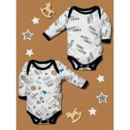 Limited Collection Набор боди с длинным рукавом Милк, Хэппи тайм 2 шт. Little Fox