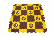 Игровой коврик  Мягкий пол универсальный Смайлики 36 деталей 33x33 см Экопромторг