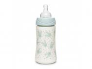 Бутылочка  Hugge Baby с круглой силикиновой соской (3 позиции) 270 мл Suavinex