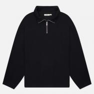 Мужская толстовка  Wool Jersey Half-Zip, цвет чёрный, размер XS PANGAIA