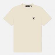 Мужская футболка  Crew Neck, цвет бежевый, размер M Belstaff