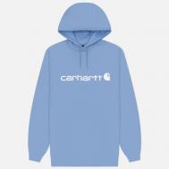 Мужская толстовка  Loose Fit Midweight Logo Graphic Hoodie, цвет голубой, размер S CARHARTT