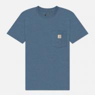 Женская футболка  Loose Fit Heavyweight K87 Pocket, цвет синий, размер XS CARHARTT