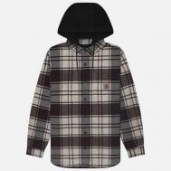 Мужская рубашка  Rugged Flex Relaxed Fit Flannel Fleece Lined Hooded, цвет белый, размер L CARHARTT