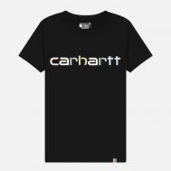 Женская футболка  Relaxed Fit Lightweight Multicolor Logo Graphic, цвет чёрный, размер M CARHARTT