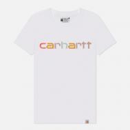 Женская футболка  Relaxed Fit Lightweight Multicolor Logo Graphic, цвет белый, размер S CARHARTT
