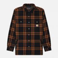 Мужская рубашка  Relaxed Fit Flannel Sherpa-Lined, цвет чёрный, размер XXL CARHARTT