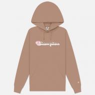 Женская толстовка  Light Soft Big Logo Hoodie, цвет бежевый, размер S Champion