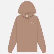 Женская толстовка  Light Power Small Logo Hoodie, цвет бежевый, размер S Champion